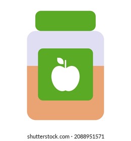 Baby Applesauce Food Clip Art Vector Illustration