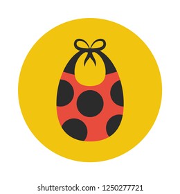 Baby apron bib flat icon. You can be used baby apron bib icon for several purposes like: websites, UI, UX, print templates, promotional materials, info-graphics, web and mobile phone apps.