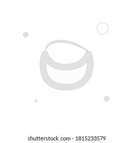 Baby apron bib vector flat illustration on white background
