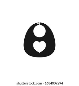 Baby apron, clothes vector icon