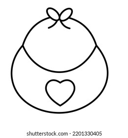 Baby apron line Vector Icon easily modified

