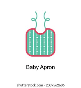 Baby Apron Vector illustration in flat style. Pediatrics symbol in EPS file.