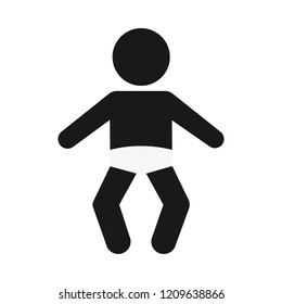 a baby area vector icon design, glyph style, common public style