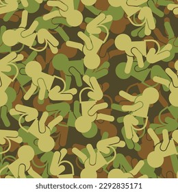 Baby Army pattern seamless. infant Militar ybackground. Soldier's protective texture