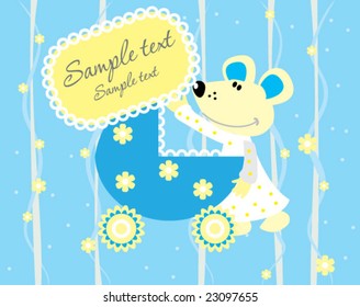 Baby arrival announcement card
