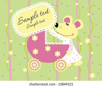 Baby arrival announcement card