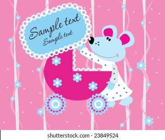 Baby arrival announcement card