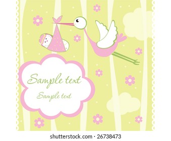 Baby arrival announcement card