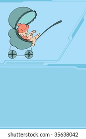 Baby arrival announcement card design