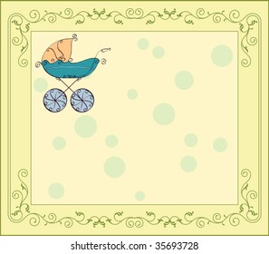 Baby arrival announcement card design