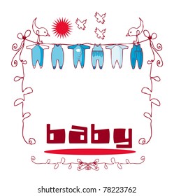 Baby arrival announcement frame