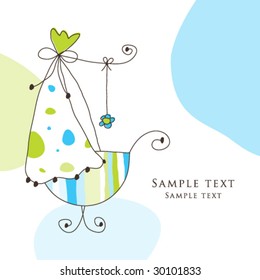 Baby arrival card - Boy arrival announcement card