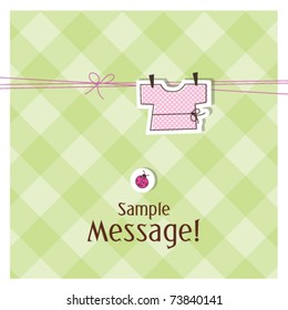 Baby arrival card with copy space