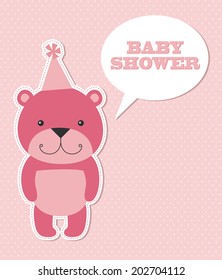 baby arrival card design. vector illustration