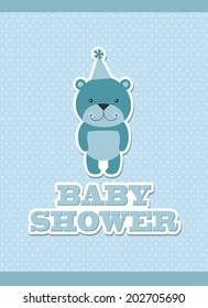 baby arrival card design. vector illustration