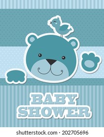 baby arrival card design. vector illustration