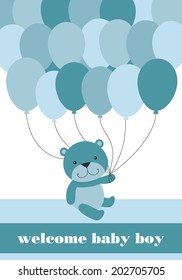 baby arrival card design. vector illustration