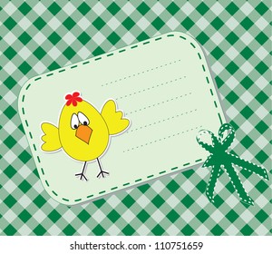 Baby arrival card with funny elements/ Vector illustration