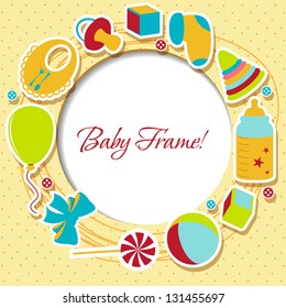 Baby Arrival Card With Photo Frame