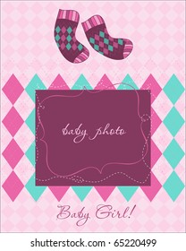 Baby Arrival Card with Photo Frame
