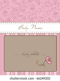 Baby Arrival Card With Photo Frame