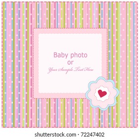 Baby  Arrival Card With Photo Frame