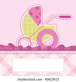 baby arrival card for baby theme, celebration and others