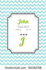 Baby Arrival Card in vector