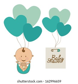 baby arrival design over  white  background vector illustration  