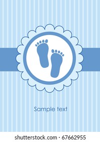 baby arrival greeting card. vector illustration