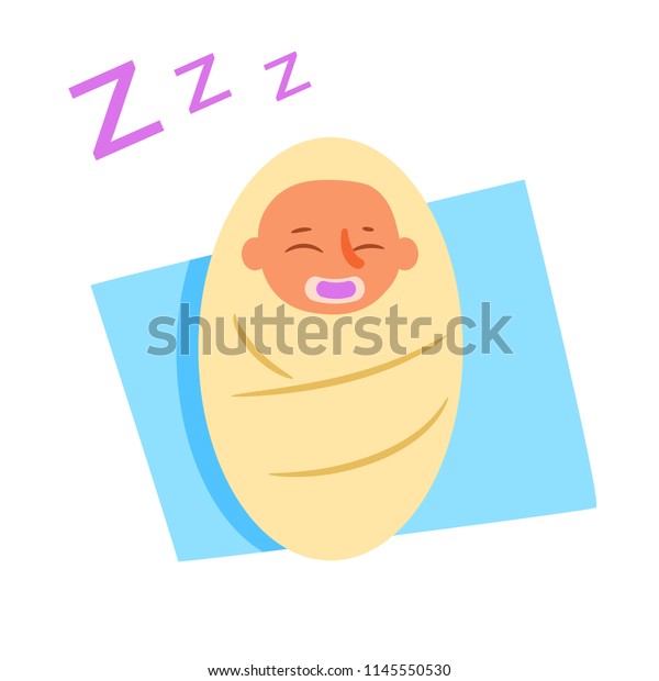 Baby Asleep Vector Cartoon Isolated Art Stock Vector (Royalty Free ...