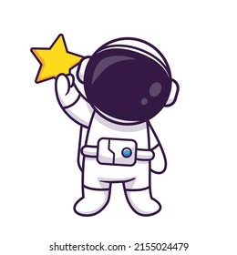 A baby astronaut holding an star