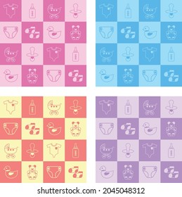 Baby background for decorative interior size 1080 x 1080 px for one color item sample and using pastel colors. Can use at baby room, baby shop and ecommerce background