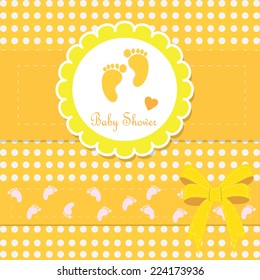 Baby background with frame. Vector illustration.