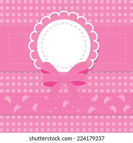 Baby background with frame. Vector illustration.