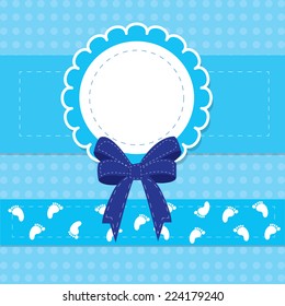 Baby background with frame. Vector illustration.