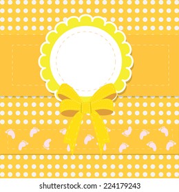 Baby background with frame. Vector illustration.