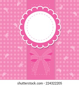 Baby background with frame. Vector illustration.