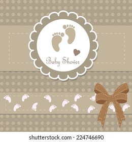 Baby background with frame. Vector illustration.