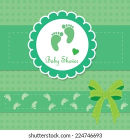 Baby background with frame. Vector illustration.