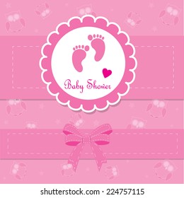Baby background with frame. Vector illustration.