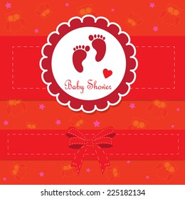 Baby background with frame. Vector illustration.