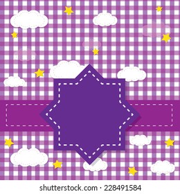 Baby background with frame. Vector illustration.