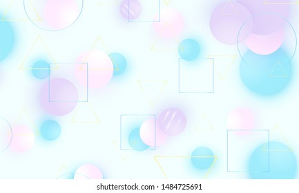 Baby background. Soft blue pattern. Creative decoration. Pink, blue, violet balls. Fun concept. Vector illustration. Cute baby background.