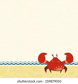 baby background for text with crab