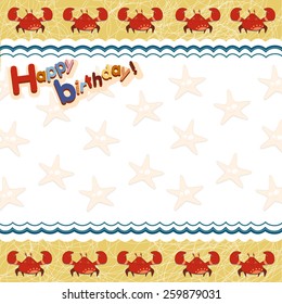 baby background for text with crab