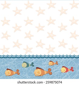 baby background for text with fish