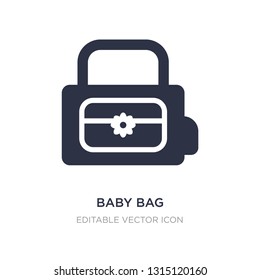 baby bag icon on white background. Simple element illustration from Travel concept. baby bag icon symbol design.