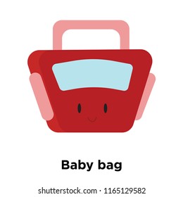 Baby bag icon vector isolated on white background, Baby bag transparent sign , family symbols