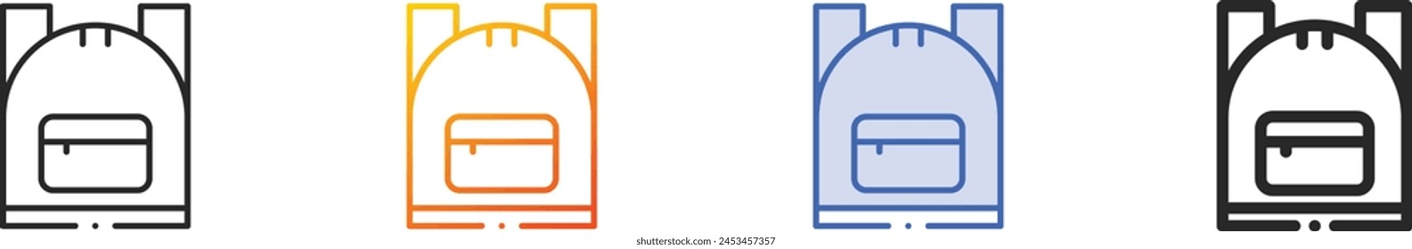baby bag icon.Thin Linear, Gradient, Blue Stroke and bold Style Design Isolated On White Background